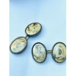 A pair of rolled gold cufflinks of Queen Victoria 1837-1897. Together with an assortment of
