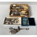 A silver cigarette case together with some silver teaspoons (some 800 grade), windmill marked 925