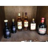 SECTION 49. Six assorted bottles of spirits comprising two 50cl bottles of Glenfiddich malt whisky