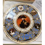 An Admiral Lord Nelson porcelain platter of circular form printed and gilded with scenes from
