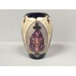 A Moorcroft vase of ovoid form, decorated with the Foxgloves pattern, designed by Rachel Bishop,