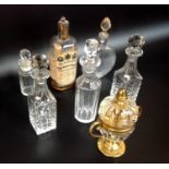 Various glass scent bottles including Eau De Cologne De Jean Marie Farina Roger & Gallet and Coty,