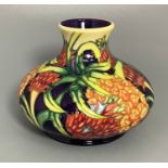 A Moorcroft potter vase of compressed globular form decorated in the 'Pineapple' pattern after Kerry