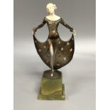 Josef Lorenzl (Austrian 1892 - 1950), an art deco silvered bronze figure of a dancing girl with