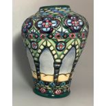 A Moorcroft pottery vase of of inverted baluster form, decorated in the Meknes pattern after