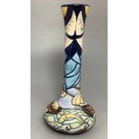 A Moorcroft pottery vase of Persian bottle form and in the 'Winds of Change' pattern after Rachel
