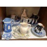 SECTION 8. Various ceramics including a Dudson Brothers jug, Wedgwood Jasperware pin dish, various