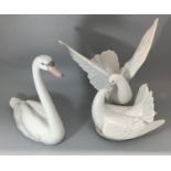 A Lladro porcelain figure group of a pair of doves 'Love Nest', no. 6291 impressed to base, together