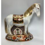 A Royal Crown Derby paperweight, 'Appleby Mare', with printed marks to base and gold stopper,