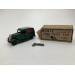 A 'Minic' scale model clockwork 'Ford light Van,' by Lines Bros, with original box and key, vgc