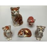 Five Royal Crown Derby paperweights, 'Marmaduke', limited edition 433/2500, 'Marmelo', limited