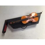 WITHDRAWN: A full size violin baring label for 'Antonius Straduarius', with bow and case, (af)