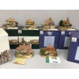 Six various large Lilliput Lane models all with Deeds including 'Beekeeper's Cottage' 2000/2001 Club