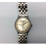A gents stainless steel Longines Jamboree wristwatch, the silvered dial with batons denoting hours