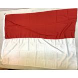 A Monaco ships flag by Porter Bros Ltd Liverpool with metal clips, 135 x 190cm