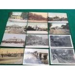 Approximately 38 old postcards of Blandford in Dorset. A mix of real photographic and printed