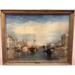 After Joseph Mallord William Turner (1775'1851) 'The Grand Canal Venice', print, in ornate gilt