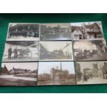 Around 60 old printed and real photographic postcard views of towns and villages in Gloucestershire.