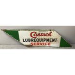 An original enamelled doubled sided motor advertising sign, Wakefield Castrol Lubrequipment