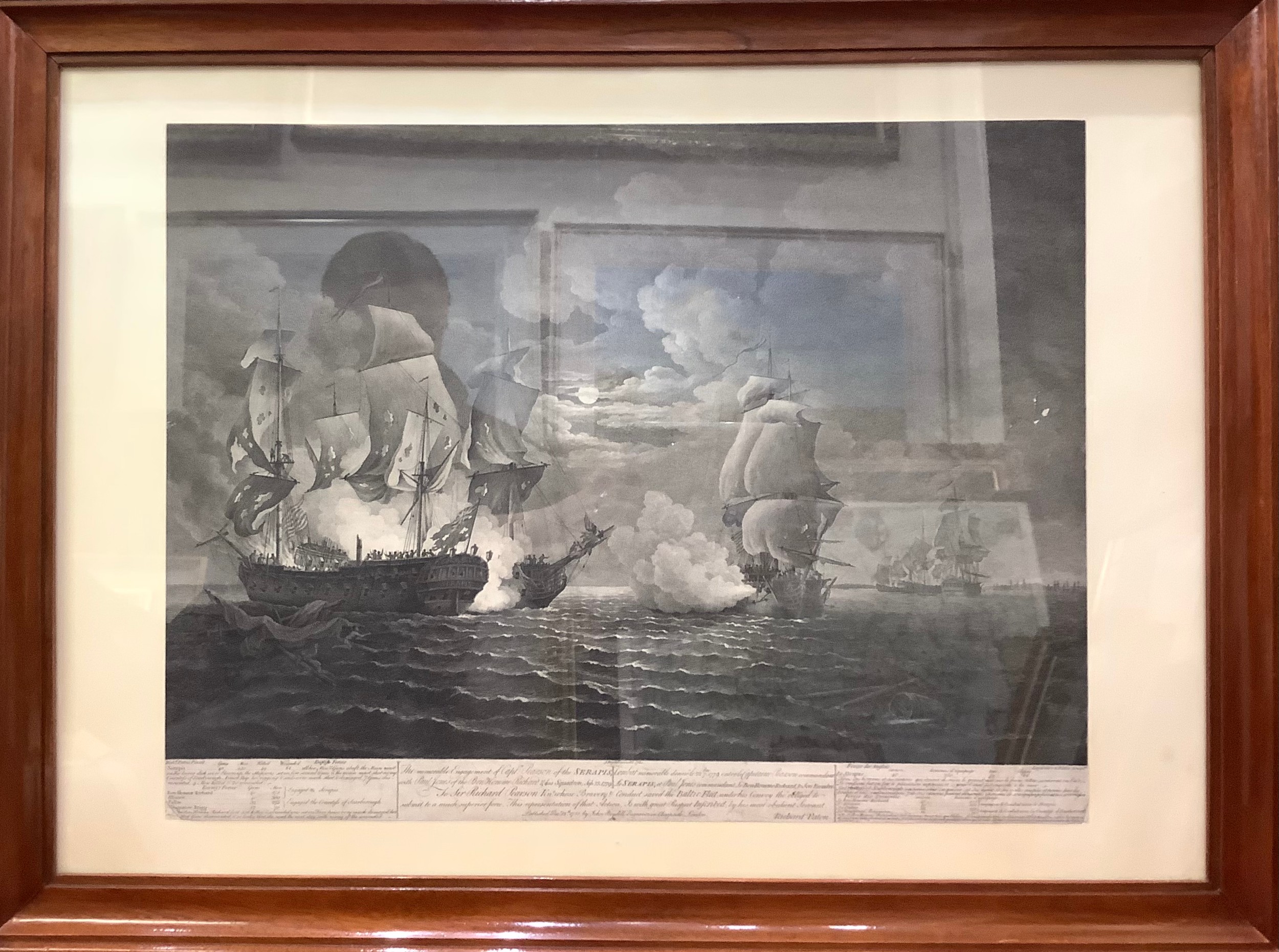 Two monochrome engravings, 'A memorable Engagement of Captn Pearson of the Serapis with Paul Jones - Image 3 of 3