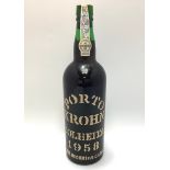 A bottle of 1958 Wiese & Krohn Porto Colheita. 20.5%, 75cl.