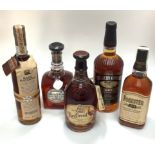 A selection of five American Bourbons. Wild Turkey Rare Breed Kentucky Straight Bourbon Whiskey,