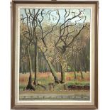 Karl, landscape in autumn, signed, dated 1980, oil on board, approximately 44 x 34cm, together with: