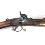 A Westley- Richards 'Monkey Tail' .450 Percussion Carbine, 25-inch barrel with Whitworth Patent
