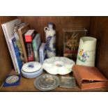 Ex Naval mixed collectables including a Dutch Delft flagon painted with a fully rigged ship