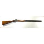 A 19th Century single barrel 13-bore percussion lock shotgun, E.R. Perrins (Edward Robinson