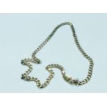 A 9ct yellow gold curb link chain, weighing 22.3 grams, 18 inches in length, (in need of new end