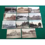 A collection of approximately 24 postcards with railway station interest ' comprising 8 real