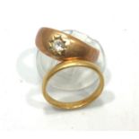 A 22ct gold wedding band, gross weight approximately 3.1g, together with a 9ct gold gents gypsy