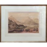 W. Dewhurst/ 19th Century School, figure and figure on horseback in a lake scene, probably the