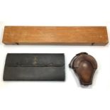 A WW2 Field Compass, MkIII, 1942, in leather case, together with a 'Capt Field's Improved' brass and