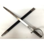 An 1859 pattern cutlass bayonet for the 1858 Enfield .577 Naval Rifle with 69cm blade marked with