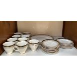 A Royal Grafton 'Majestic' pattern part tea and dinner service comprising tea cups, saucers,