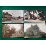 Eight Sussex postcards ' four post offices and four with train stations interest. See the two