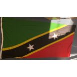 A very large ships St Christopher Nevis (St Kitts & Nevis) flag made by Porter Bros. Ltd Liverpool