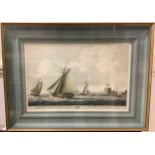 Four 19th century colour lithographs after Dominic Serres, comprising 'A Lugger, With a View of