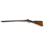 A 19th century double-barrel muzzle-loading percussion shotgun, by Burnett, Southampton, with 28.5-