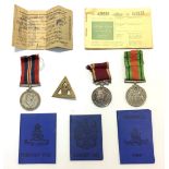 A WWII medal-group trio comprising War medal, Defence medal and Long Service and Good Conduct medal,