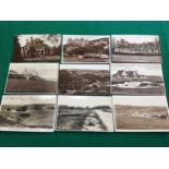 Approximately 18 golf postcards, of which 12 are real photographic. All the cards are pictured.