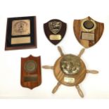 Five various ships crests / plaques, including four presented to HMS Fearless and Captains S Moore