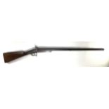 A 19th Century Continental Lefaucheux 'Type' pin-fire double barrel shotgun, 16 bore, 29.75-inch