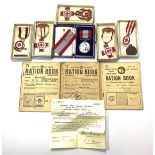 A small collection of assorted boxed British Red Cross Society medals, all presented to a Miss W