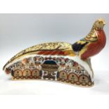 A Royal Crown Derby paperweight, 'The 250 Collection Golden Pheasant', signature edition designed by