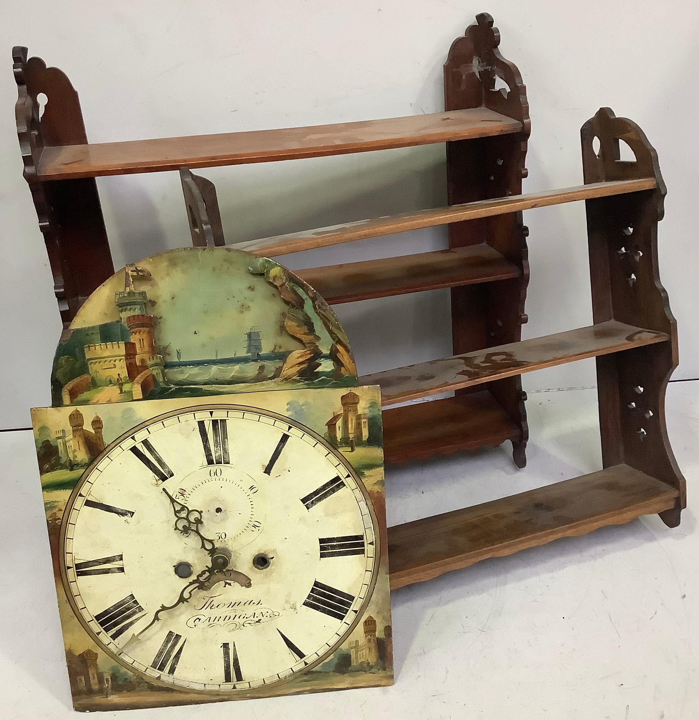 Addendum this is not an automaton. A painted long-case clock face with nautical automaton and