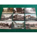 Approximately 21 cards of Surrey post offices ' all photographed in our two images. Some cracking