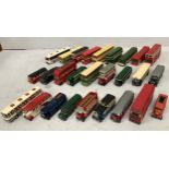 A collection of 57 unboxed buses, coaches and trams of varying condition from Varney and Pirate
